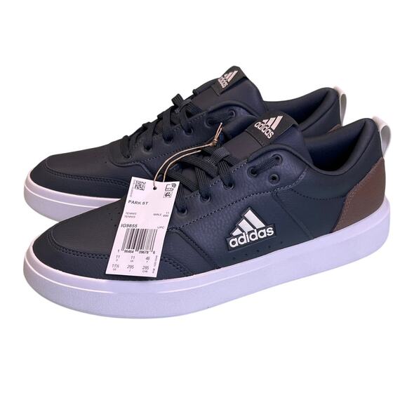 Adidas Men's Park St Tennis Shoes Sneakers Black & Brown Size 11.5 11 1/2 New - Picture 1 of 8
